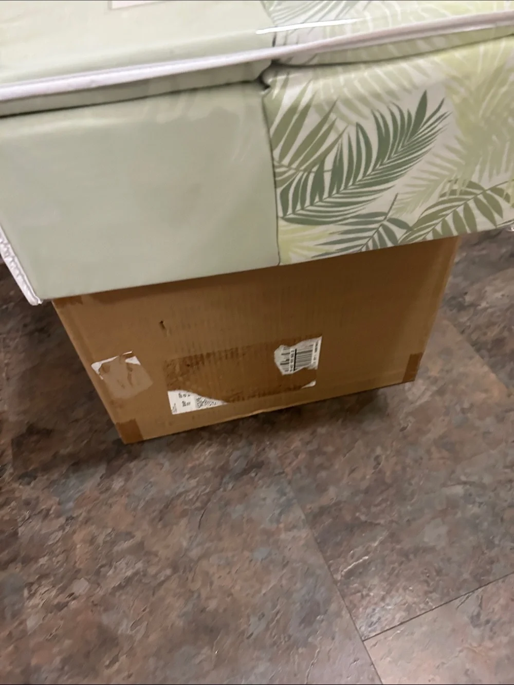 Home Reflections KING SIZE Tropical Leaf & Sage Green DOUBLE SHEET SET NEW w BOX